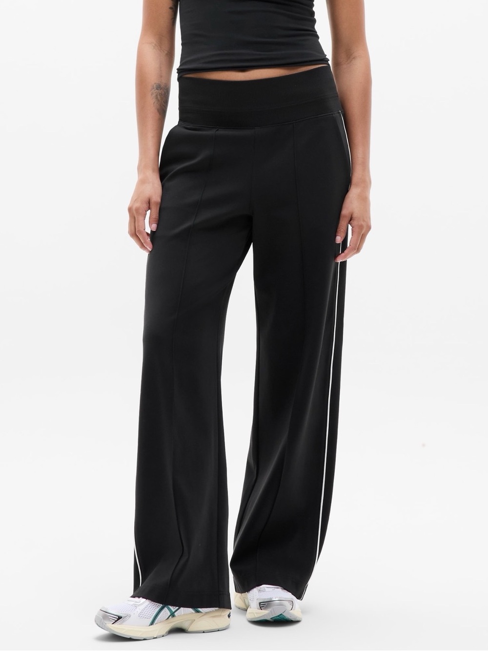 Athleta Venice High Rise Track Stripe Wide Leg Pant Sz S - Picture 6 of 10
